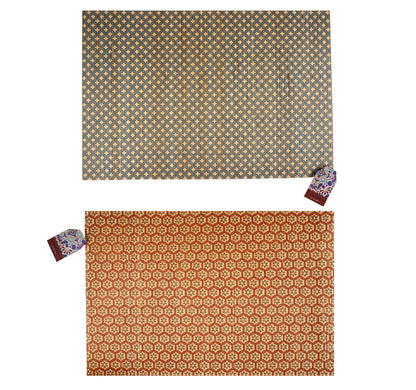 Large Eco-Friendly Bamboo Placemats - Boho Asian Slatted Wood Table Mats (45x30 cm)