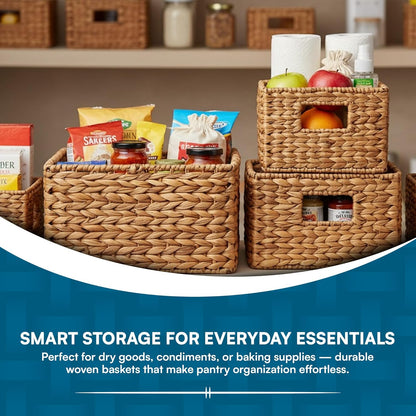 Nesting Banana Leaf Baskets Set, Multisize, 3-Pack, Natural Finish