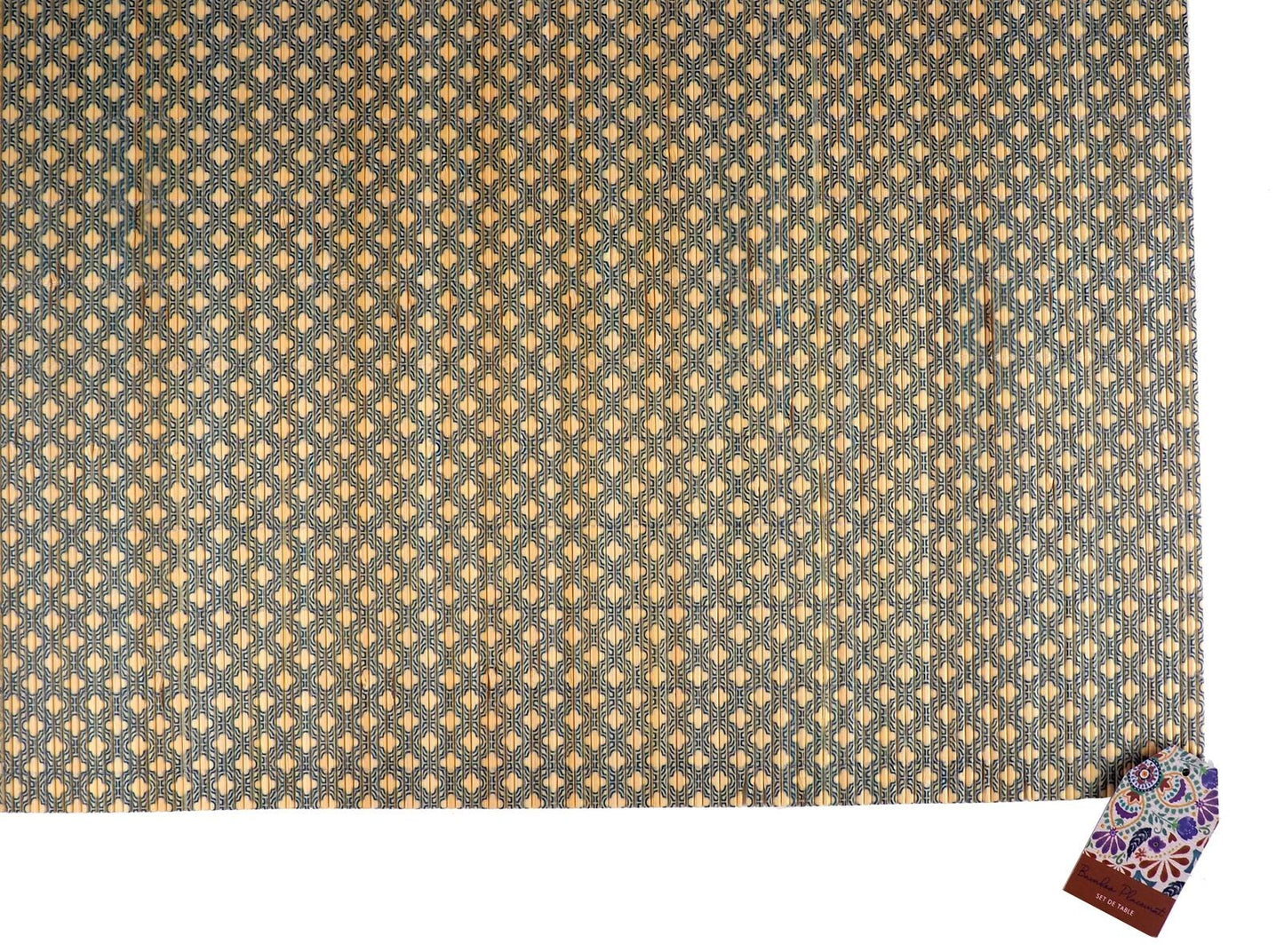 Large Eco-Friendly Bamboo Placemats - Boho Asian Slatted Wood Table Mats (45x30 cm)